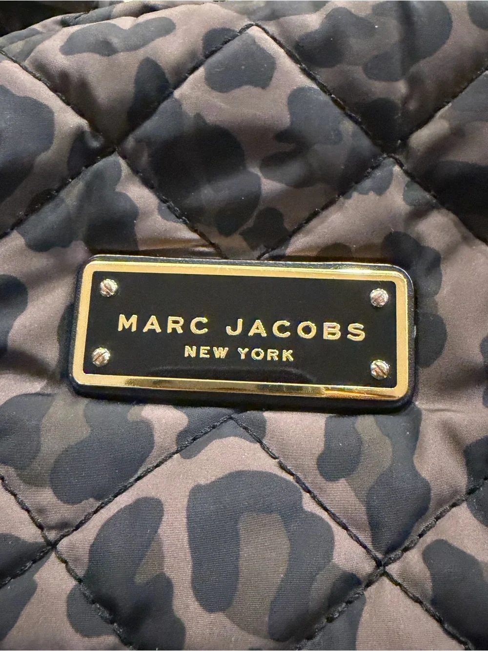 Marc Jacobs Quilted Leopard-Print small Backpack in Brown and Black